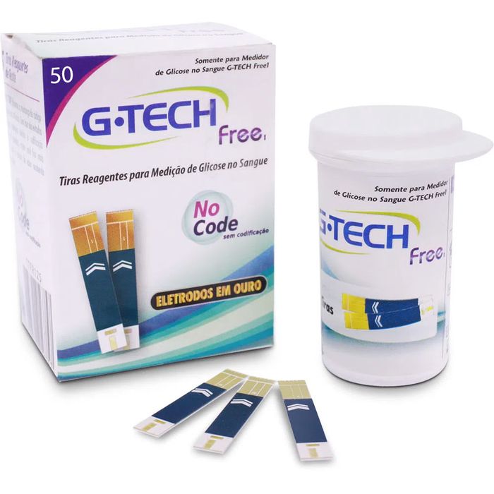 TIRAS-DE-GLICOSE-G-TECH-FREE-TUBO-COM-50 TIRAS-DE-GLICOSE-G-TECH-FREE-TUBO-COM-50