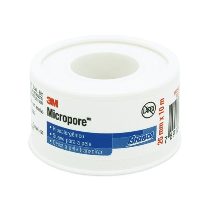 Fita-Micropore-3M-25mm-X-10m-Branca-1530 Fita-Micropore-3M-25mm-X-10m-Branca-1530